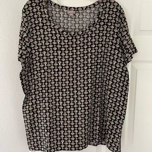 J.Jill rayon short sleeve blouse size XL